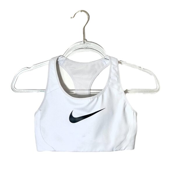 Nike White Sports Running Work‎ Out Gym Bra - Picture 1 of 4
